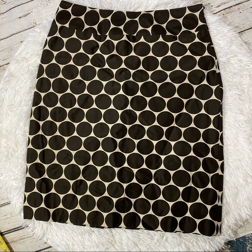 harold’s pencil skirt bold circle pattern side zipper size 8